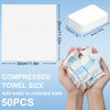 25 Disposable Portable Face Towels, Camping Towel, Portable Compressed Coin Tissue for Travel/Home/Outdoor Activities 11.02" x 11.8"